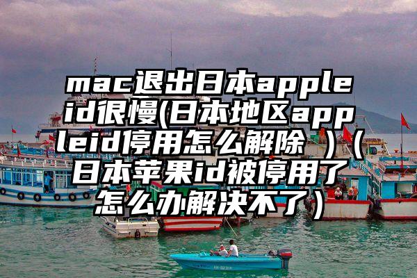 mac退出日本appleid很慢(日本地区appleid停用怎么解除 )(日本苹果id被停用了怎么办解决不了)