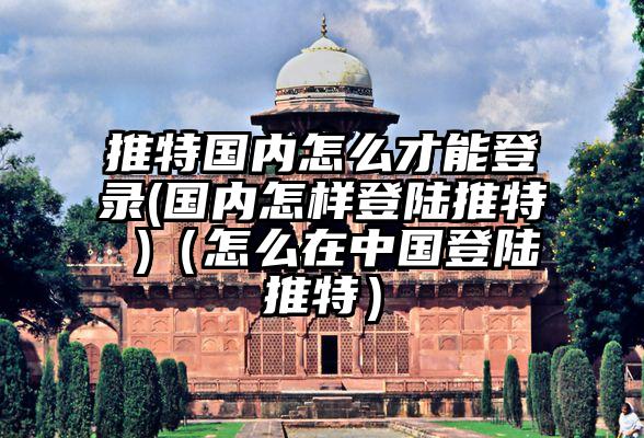 推特国内怎么才能登录(国内怎样登陆推特 )（怎么在中国登陆推特）