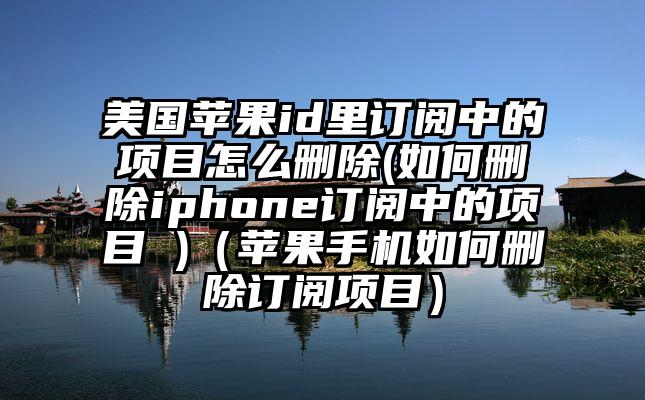 美国苹果id里订阅中的项目怎么删除(如何删除iphone订阅中的项目 )（苹果手机如何删除订阅项目）