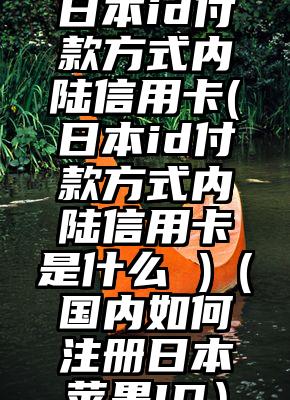 日本id付款方式内陆信用卡(日本id付款方式内陆信用卡是什么 )（国内如何注册日本苹果ID）