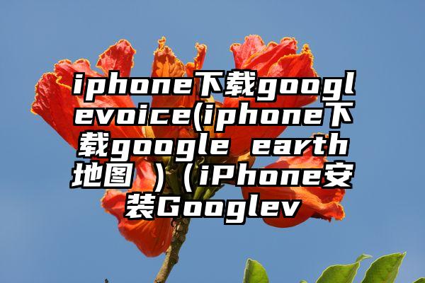 iphone下载googlevoice(iphone下载google earth地图 )（iPhone安装Googlev