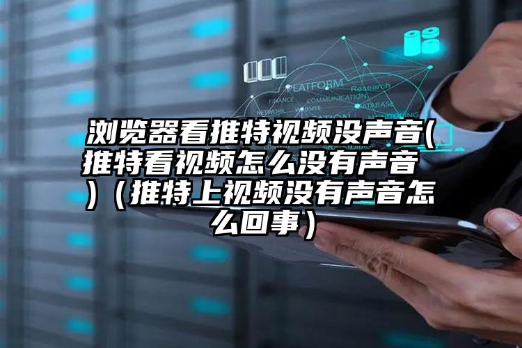 浏览器看推特视频没声音(推特看视频怎么没有声音 )（推特上视频没有声音怎么回事）