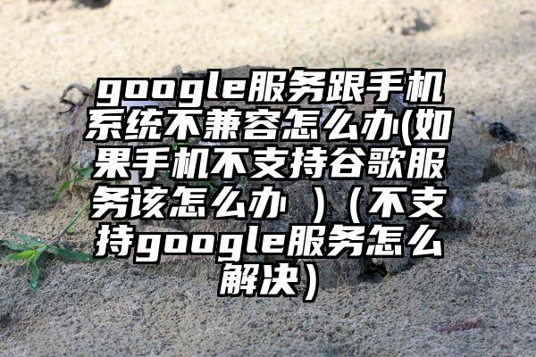 google服务跟手机系统不兼容怎么办(如果手机不支持谷歌服务该怎么办 )（不支持google服务怎么解决）
