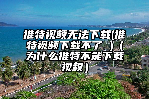 推特视频无法下载(推特视频下载不了 )（为什么推特不能下载视频）