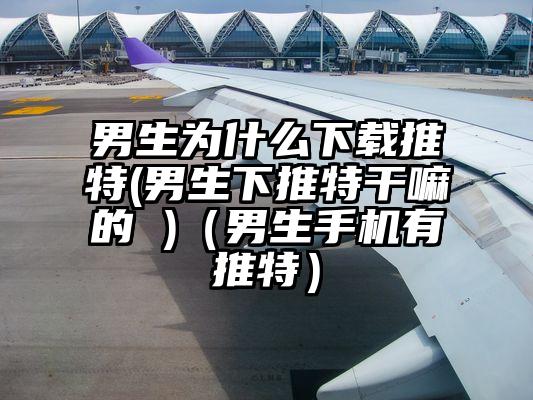 男生为什么下载推特(男生下推特干嘛的 )（男生手机有推特）
