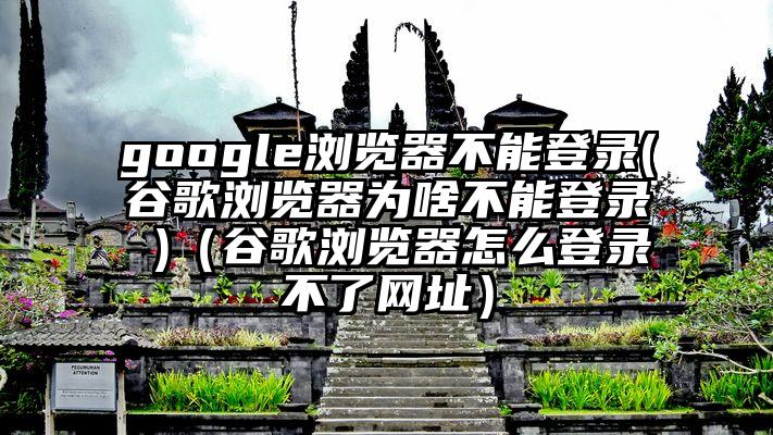 google浏览器不能登录(谷歌浏览器为啥不能登录 )（谷歌浏览器怎么登录不了网址）