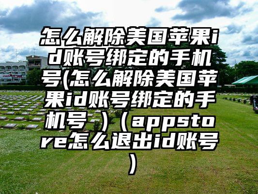怎么解除美国苹果id账号绑定的手机号(怎么解除美国苹果id账号绑定的手机号 )（appstore怎么退出id账号）