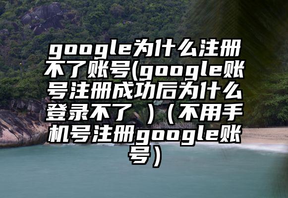 google为什么注册不了账号(google账号注册成功后为什么登录不了 )（不用手机号注册google账号）