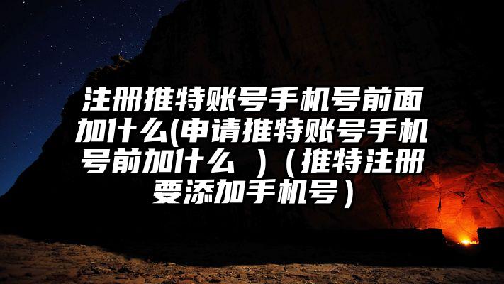 注册推特账号手机号前面加什么(申请推特账号手机号前加什么 )（推特注册要添加手机号）