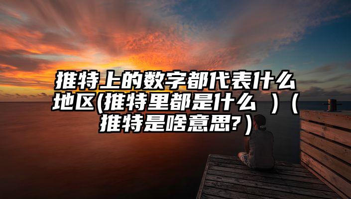 推特上的数字都代表什么地区(推特里都是什么 )（推特是啥意思?）