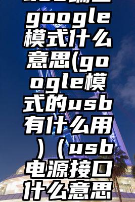 usb端口google模式什么意思(google模式的usb有什么用 )（usb电源接口什么意思）