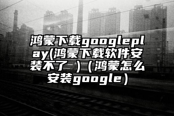 鸿蒙下载googleplay(鸿蒙下载软件安装不了 )（鸿蒙怎么安装google）