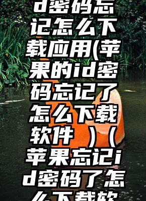 美国苹果id密码忘记怎么下载应用(苹果的id密码忘记了怎么下载软件 )（苹果忘记id密码了怎么下载软件）