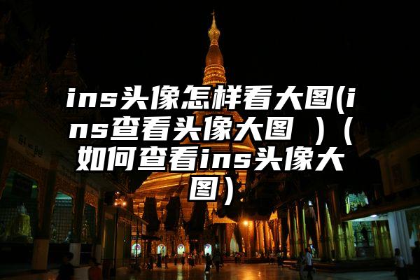 ins头像怎样看大图(ins查看头像大图 )（如何查看ins头像大图）
