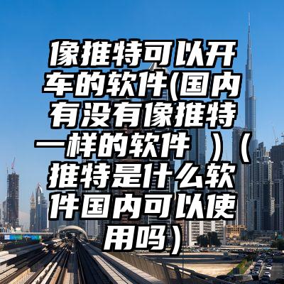 像推特可以开车的软件(国内有没有像推特一样的软件 )（推特是什么软件国内可以使用吗）