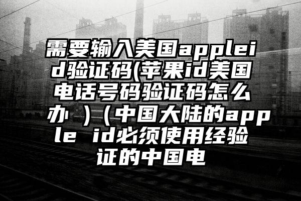 需要输入美国appleid验证码(苹果id美国电话号码验证码怎么办 )（中国大陆的apple id必须使用经验证的中国电