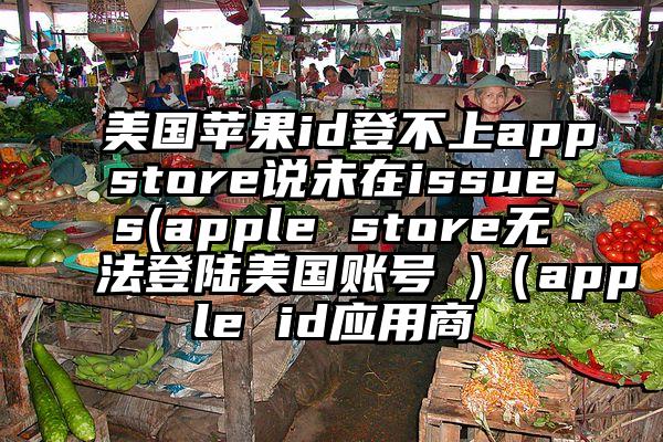 美国苹果id登不上appstore说未在issues(apple store无法登陆美国账号 )（apple id应用商