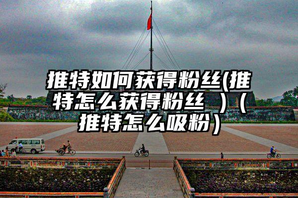 推特如何获得粉丝(推特怎么获得粉丝 )（推特怎么吸粉）