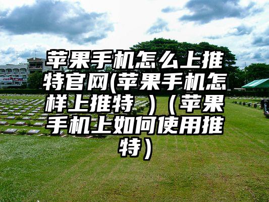苹果手机怎么上推特官网(苹果手机怎样上推特 )（苹果手机上如何使用推特）