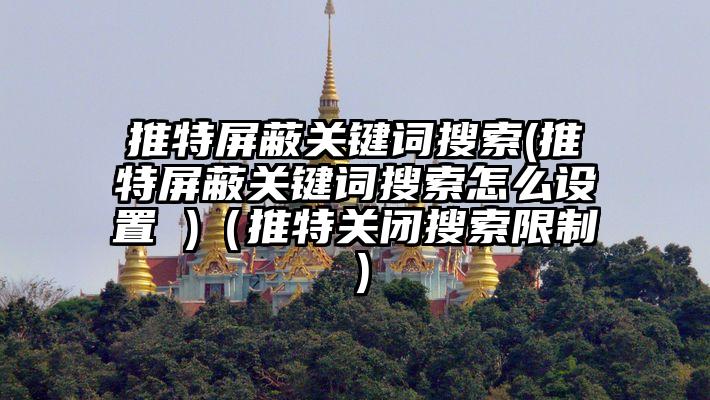 推特屏蔽关键词搜索(推特屏蔽关键词搜索怎么设置 )（推特关闭搜索限制）