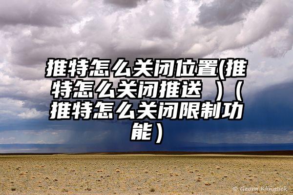 推特怎么关闭位置(推特怎么关闭推送 )（推特怎么关闭限制功能）