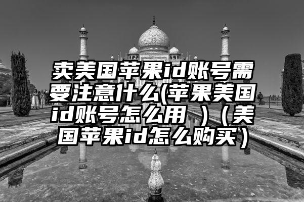 卖美国苹果id账号需要注意什么(苹果美国id账号怎么用 )（美国苹果id怎么购买）