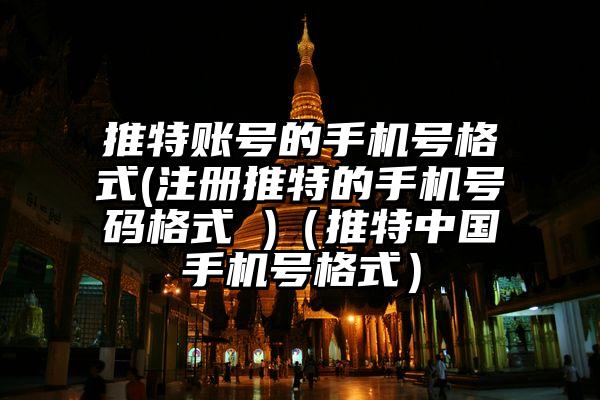 推特账号的手机号格式(注册推特的手机号码格式 )（推特中国手机号格式）
