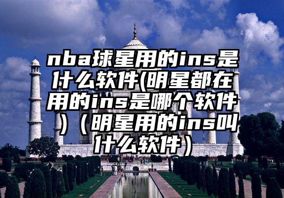 nba球星用的ins是什么软件(明星都在用的ins是哪个软件 )（明星用的ins叫什么软件）
