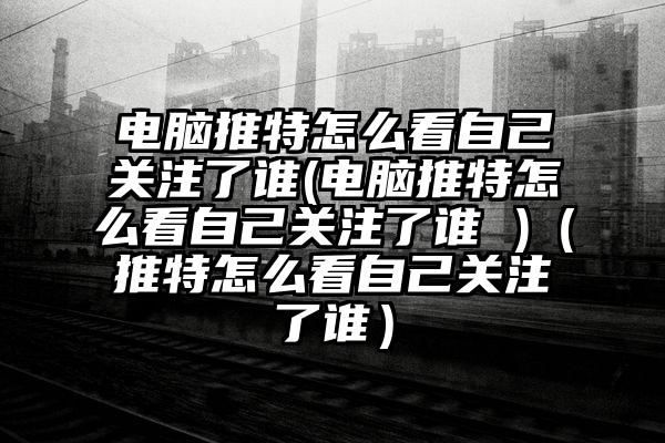 电脑推特怎么看自己关注了谁(电脑推特怎么看自己关注了谁 )（推特怎么看自己关注了谁）