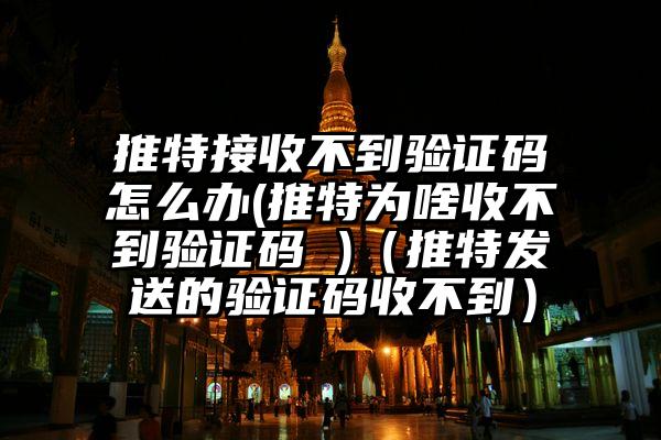 推特接收不到验证码怎么办(推特为啥收不到验证码 )（推特发送的验证码收不到）