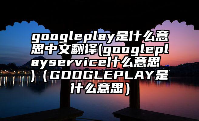 googleplay是什么意思中文翻译(googleplayservice什么意思 )（GOOGLEPLAY是什么意思）
