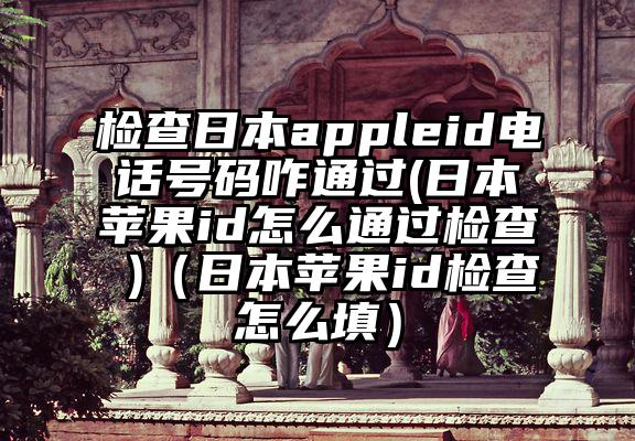 检查日本appleid电话号码咋通过(日本苹果id怎么通过检查 )（日本苹果id检查怎么填）