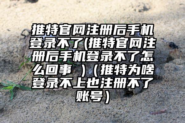 推特官网注册后手机登录不了(推特官网注册后手机登录不了怎么回事 )（推特为啥登录不上也注册不了账号）