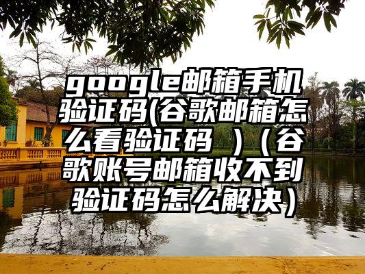 google邮箱手机验证码(谷歌邮箱怎么看验证码 )（谷歌账号邮箱收不到验证码怎么解决）