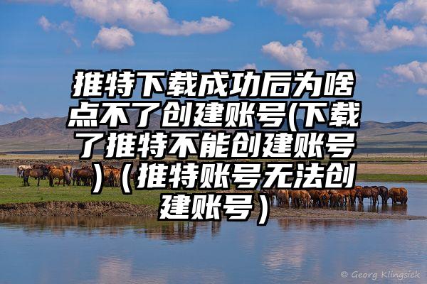 推特下载成功后为啥点不了创建账号(下载了推特不能创建账号 )(推特账号无法创建账号)