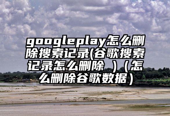 googleplay怎么删除搜索记录(谷歌搜索记录怎么删除 )（怎么删除谷歌数据）