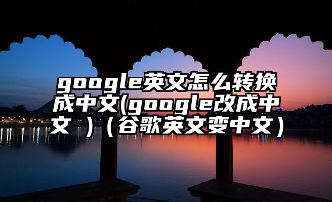google英文怎么转换成中文(google改成中文 )（谷歌英文变中文）