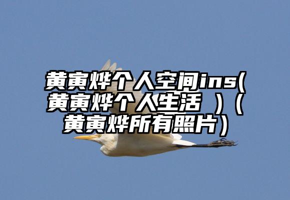 黄寅烨个人空间ins(黄寅烨个人生活 )（黄寅烨所有照片）