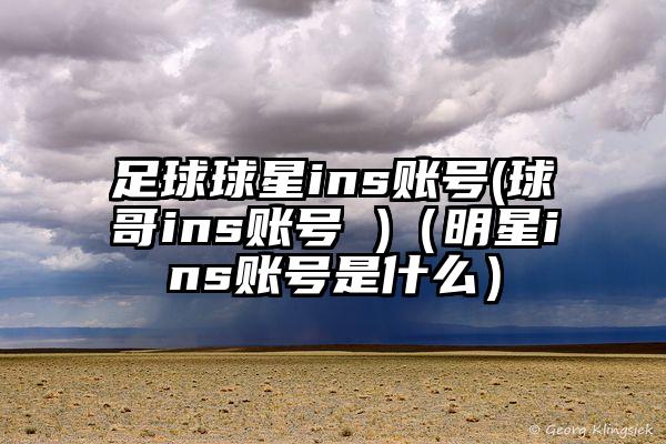 足球球星ins账号(球哥ins账号 )（明星ins账号是什么）