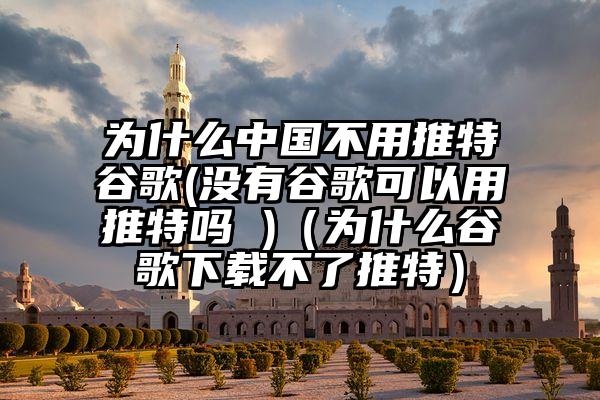 为什么中国不用推特谷歌(没有谷歌可以用推特吗 )(为什么谷歌下载不了推特)