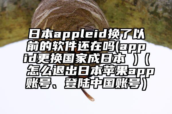 日本appleid换了以前的软件还在吗(appid更换国家成日本 )（怎么退出日本苹果app账号、登陆中国账号）