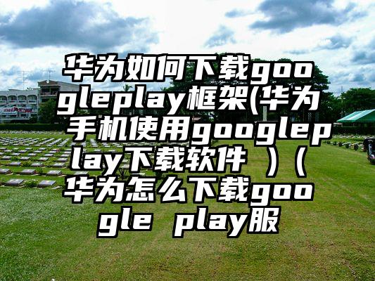 华为如何下载googleplay框架(华为手机使用googleplay下载软件 )（华为怎么下载google play服