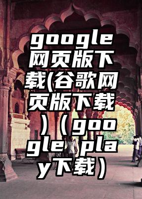 google网页版下载(谷歌网页版下载 )（google play下载）