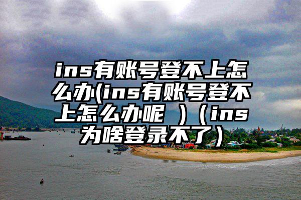 ins有账号登不上怎么办(ins有账号登不上怎么办呢 )（ins为啥登录不了）