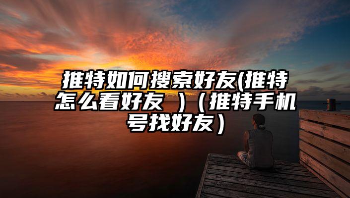 推特如何搜索好友(推特怎么看好友 )（推特手机号找好友）