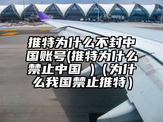 推特为什么不封中国账号(推特为什么禁止中国 )（为什么我国禁止推特）