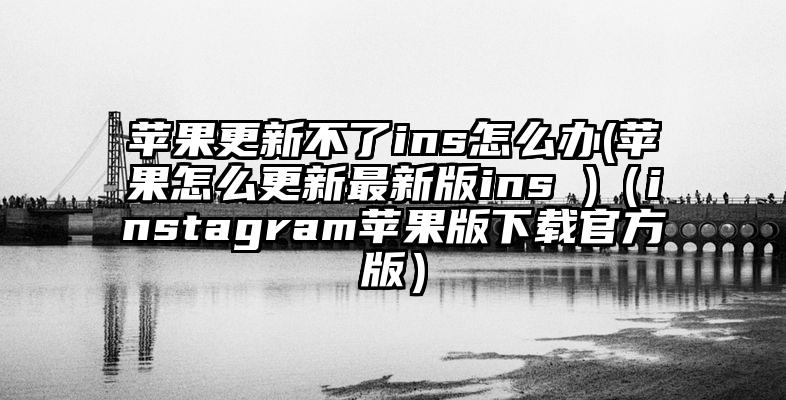 苹果更新不了ins怎么办(苹果怎么更新最新版ins )（instagram苹果版下载官方版）