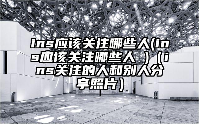 ins应该关注哪些人(ins应该关注哪些人 )（ins关注的人和别人分享照片）