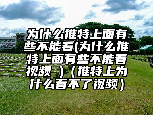 为什么推特上面有些不能看(为什么推特上面有些不能看视频 )（推特上为什么看不了视频）