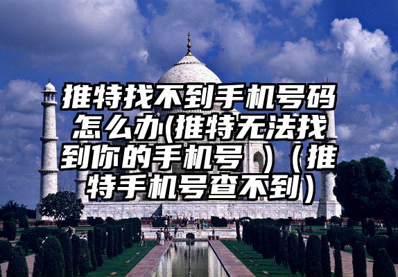 推特找不到手机号码怎么办(推特无法找到你的手机号 )（推特手机号查不到）